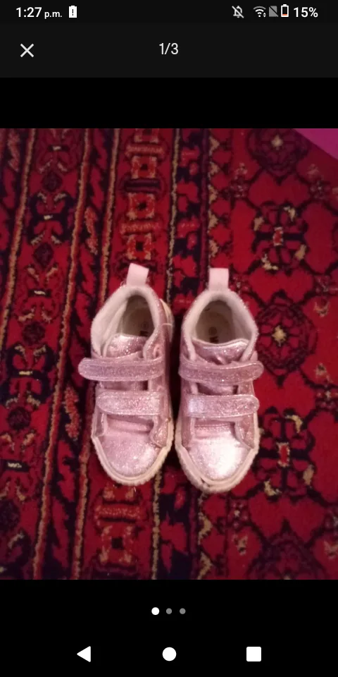 Sparkly Pink Toddler Shoes - Size 6 thumbnail