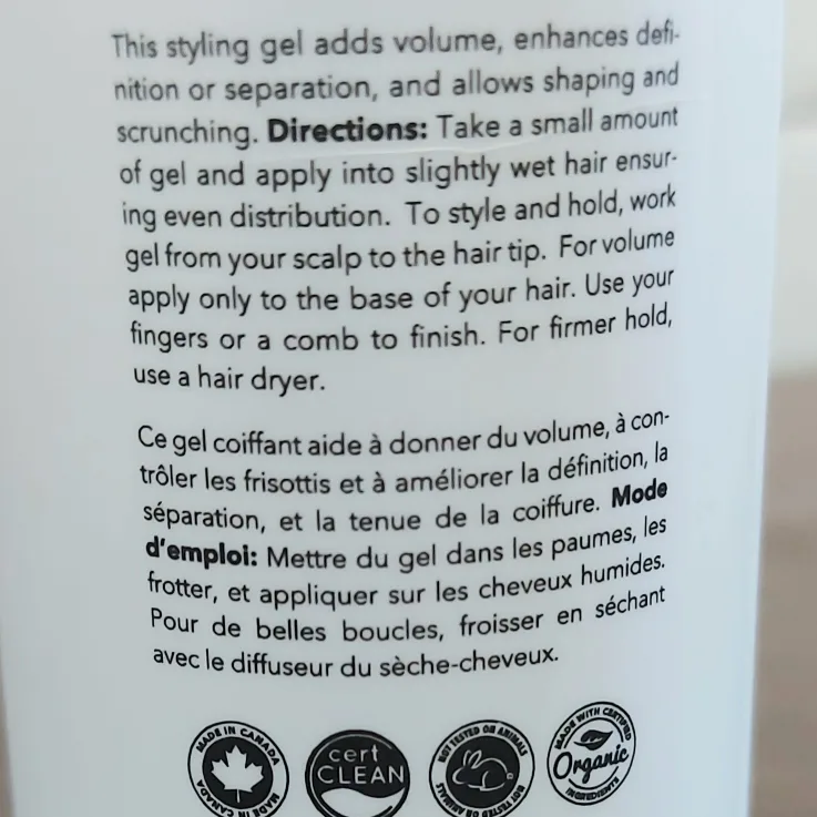 Carina Organics alcohol free styling gel 🛍 trade! image indicator(8)