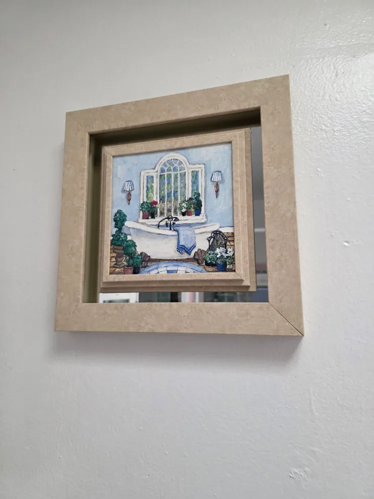 Framed Bathroom Scene Picture thumbnail