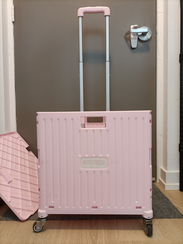 Foldable shopping cart trolley cute pink 🩷