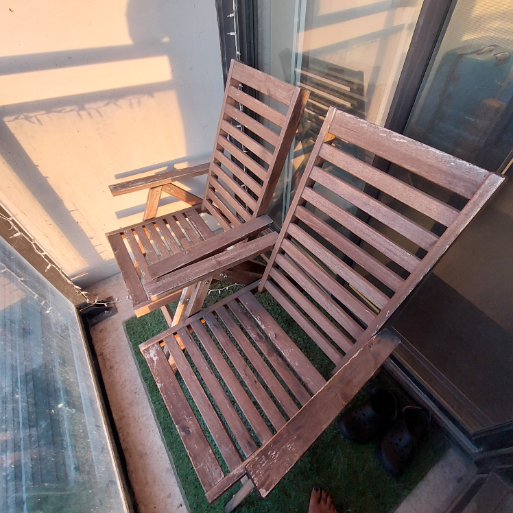 2 × IKEA ÄPPLARÖ Brown Outdoor Folding Chair - photo 3