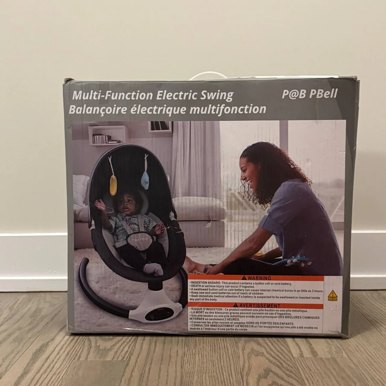 5-Speed Electric Baby Swing with Bluetooth & Remote image indicator(2)