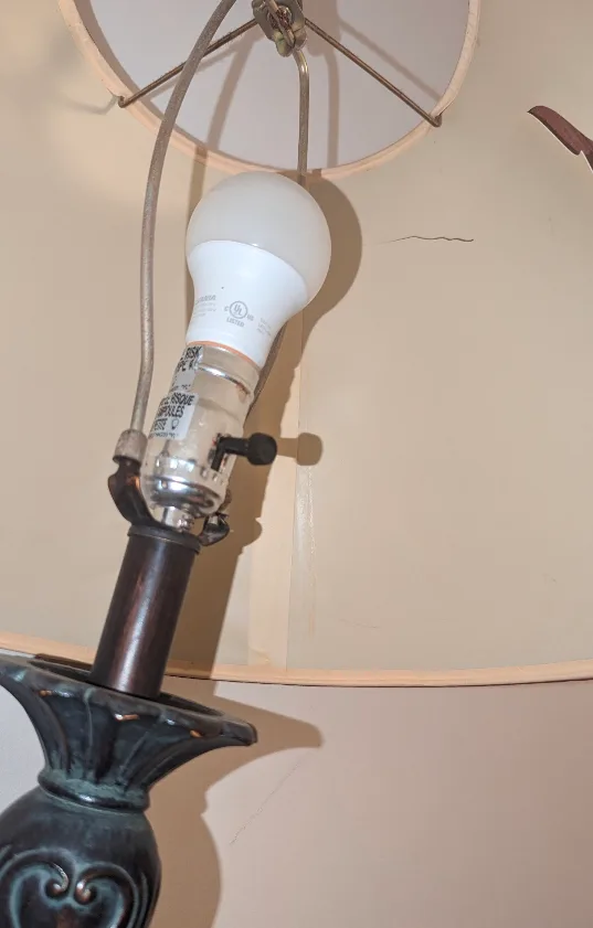 Floor Lamp with Burgundy Shade image indicator(4)