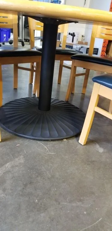 Set of 6 Wooden Chairs with Navy Blue Seats image indicator(2)