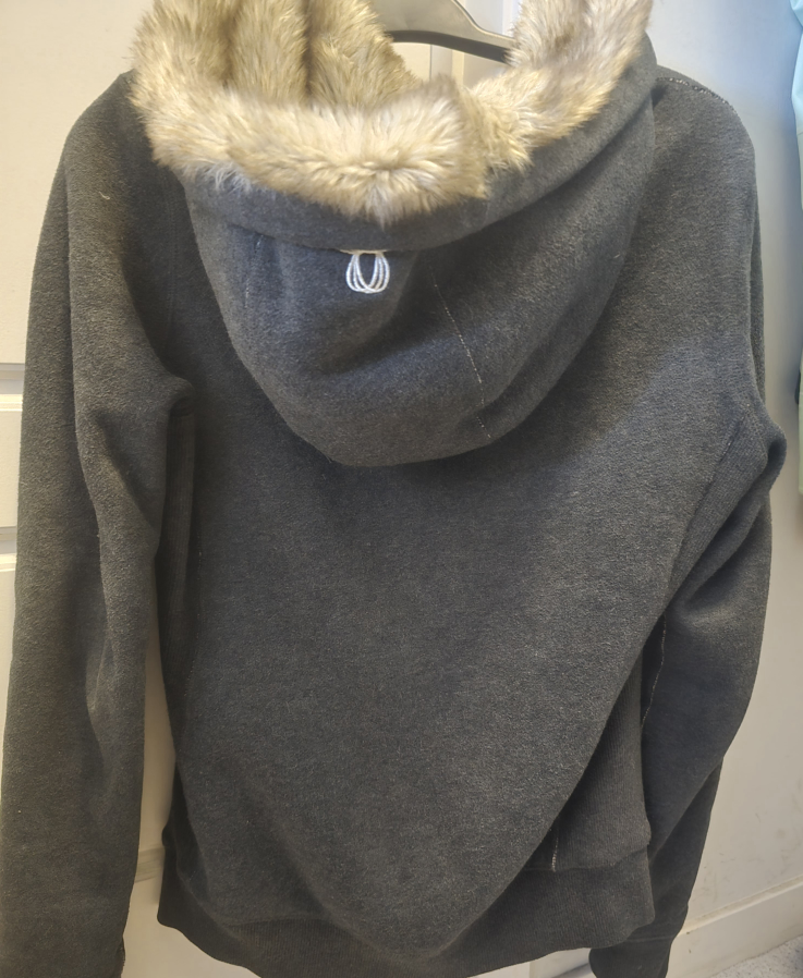 TNA Grey Fleece Zip-Up Hoodie, Size M - photo 4