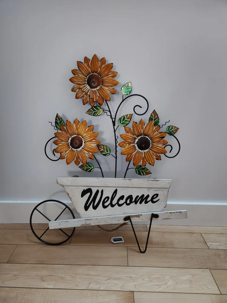 Brand New Koppers Welcome Sunflower Plaque