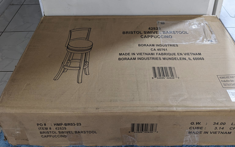 Boraam Bristol Swivel Barstool - Cappuccino - photo 3