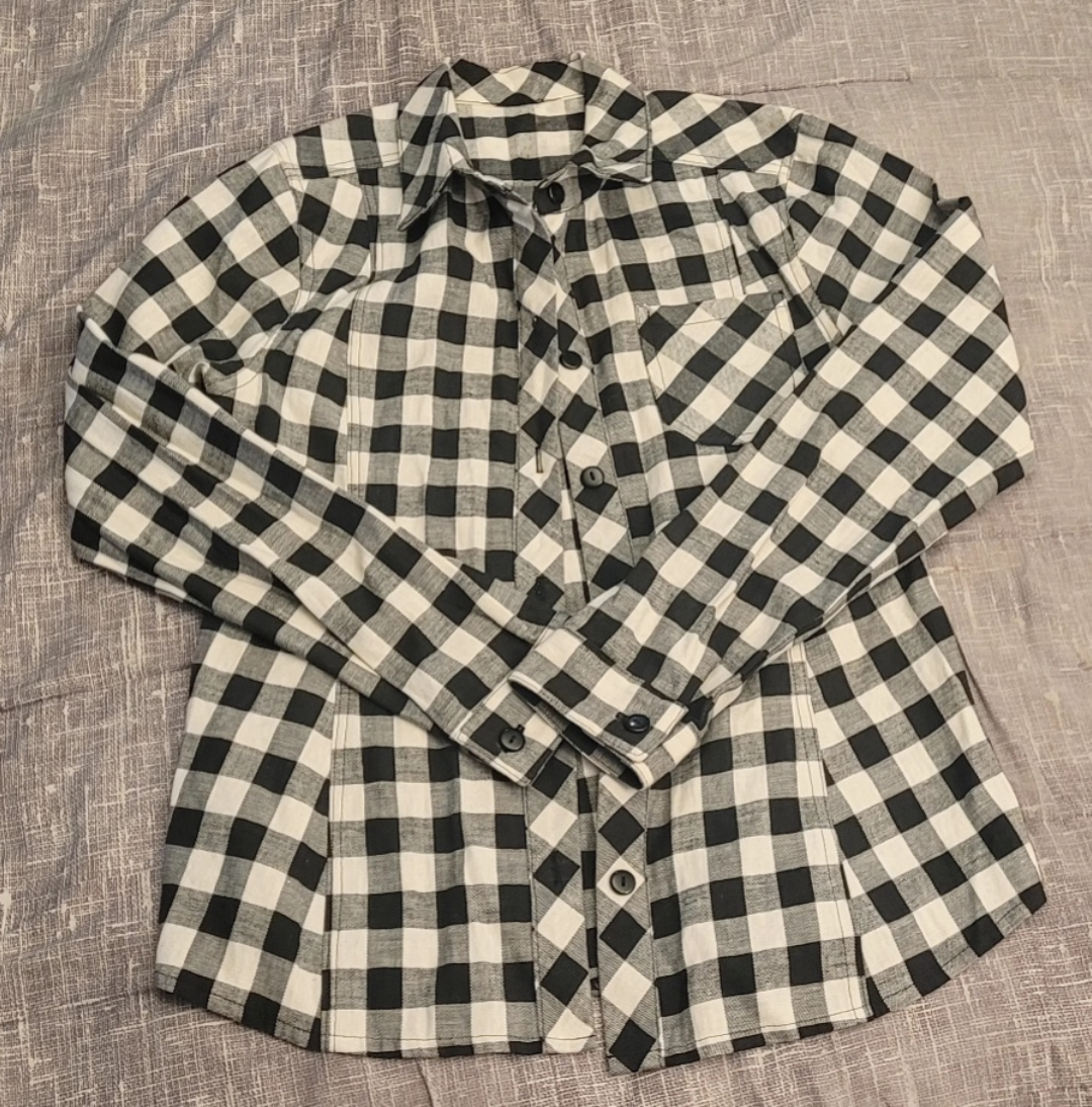 Button-Up Shirt - Black & White - photo 2