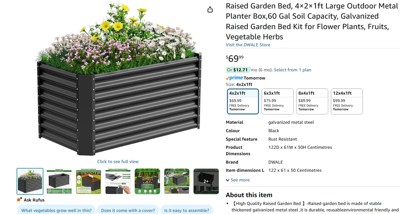 Raised Garden Bed BNIB image indicator(2)