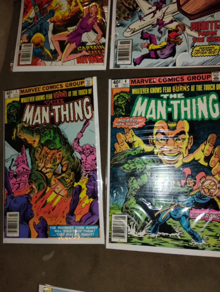 Marvel comics 1981 2nd run #2-11 MAN THING all newsstand image indicator(2)