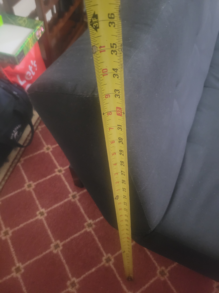 Black Futon Sofa Bed - 72" x 36" - photo 5