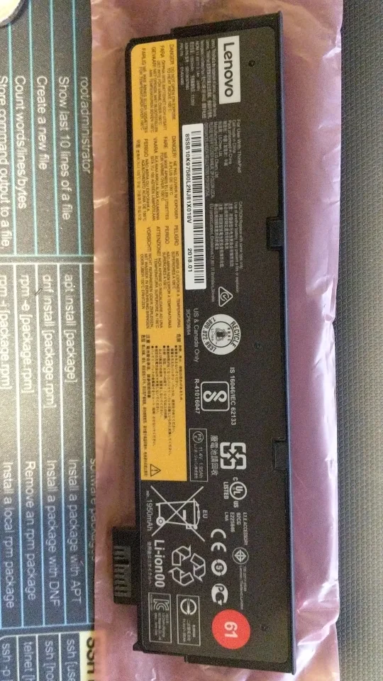 Used external used Lenovo Laptop Battery for T470 and T480 image indicator(2)