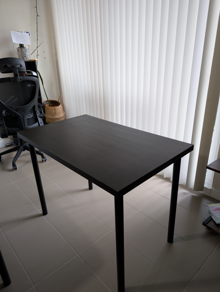 Desk Dark Brown Wood Table