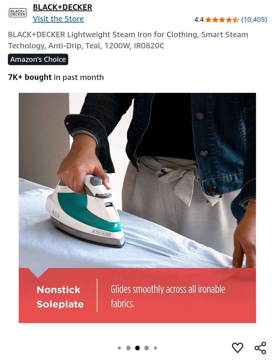 BLACK+DECKER Steam Iron - Teal - photo 3
