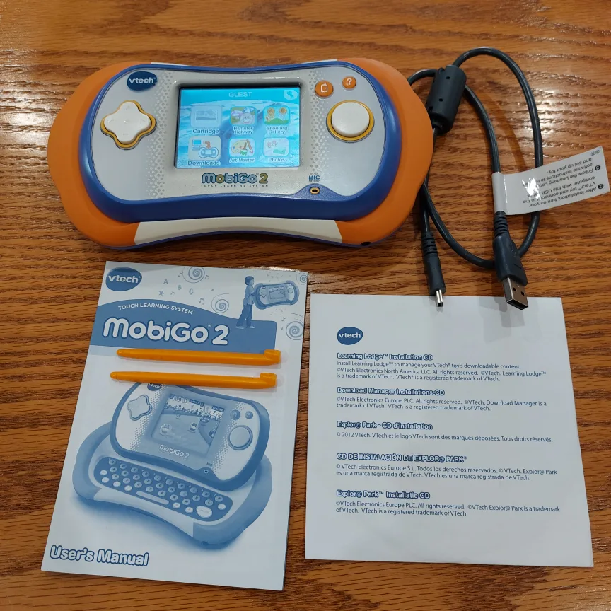 Vtech Mobigo 2 Handheld Learning Game System & Games image indicator(3)