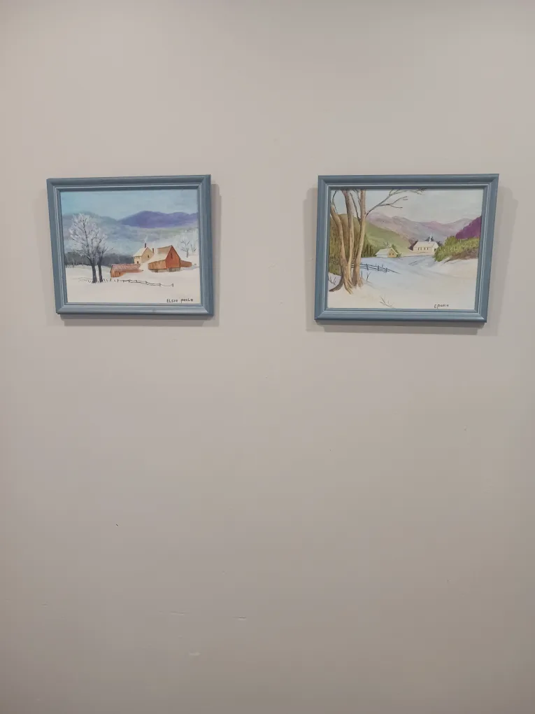 Two Framed  Winter Landscape Paintings thumbnail