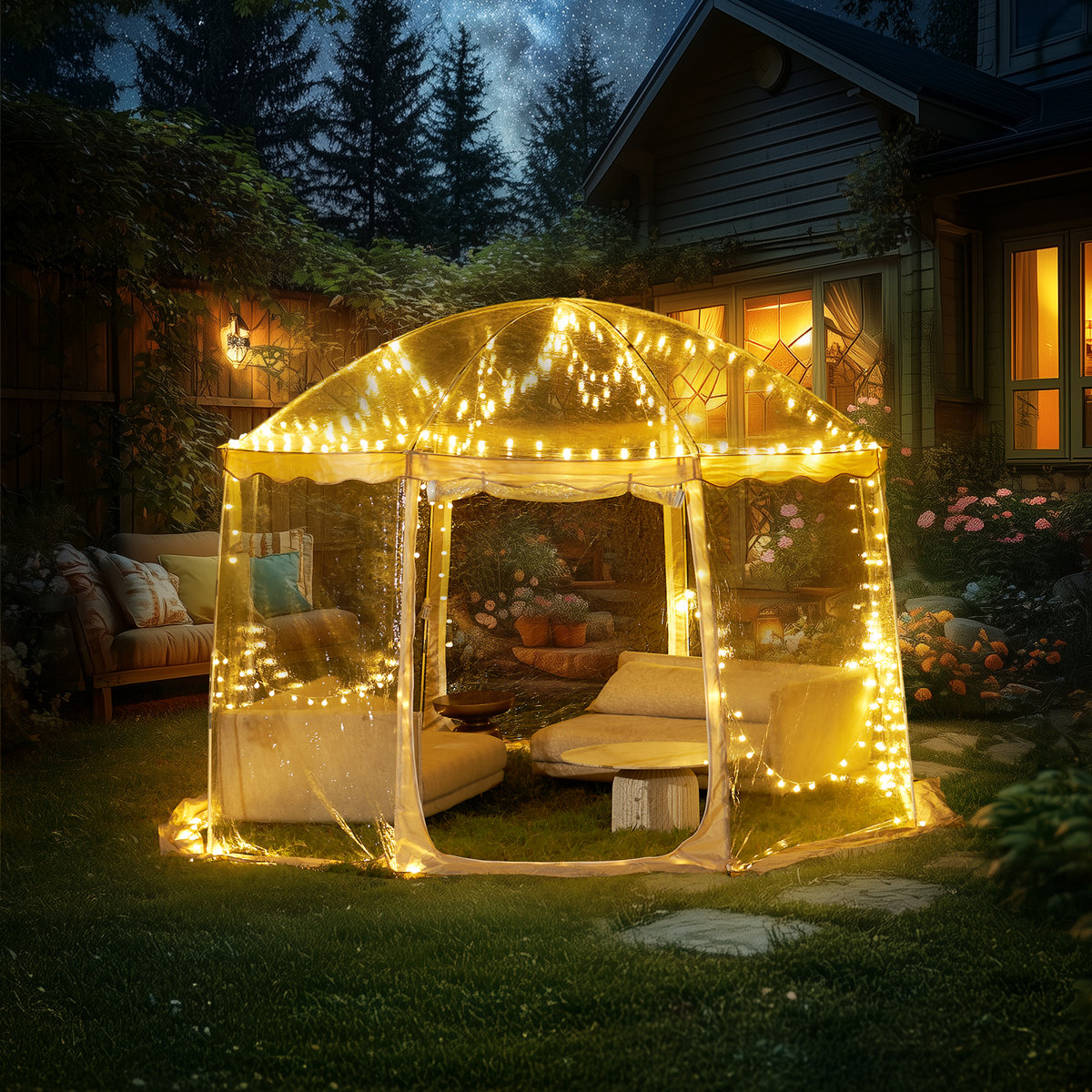 Outdoor Dome Tent with Lights - photo 3
