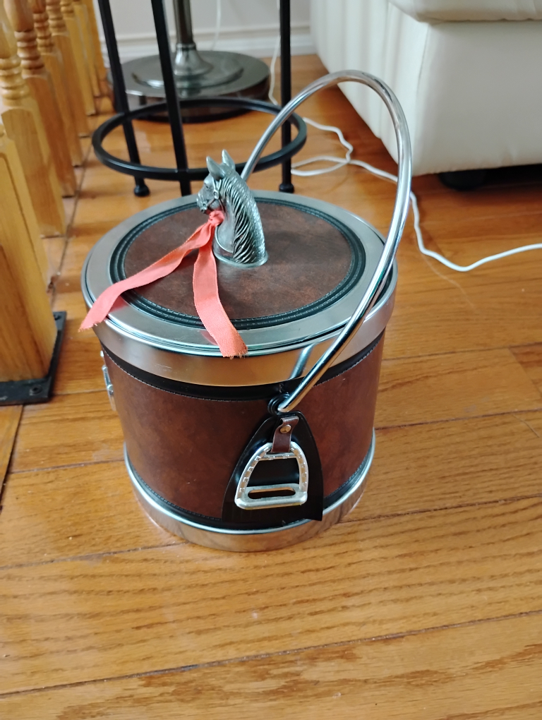 Vintage Horse Head Ice Bucket with Tongs - photo 5