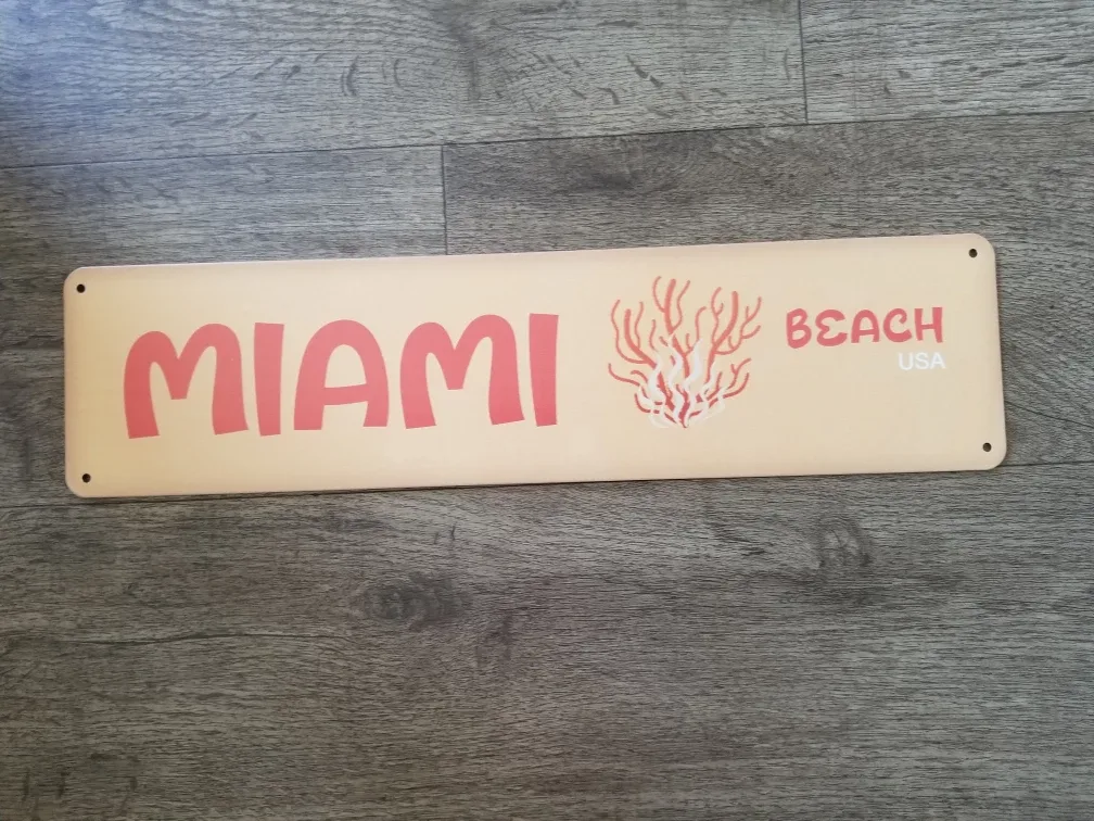 Miami Beach USA Metal Sign thumbnail