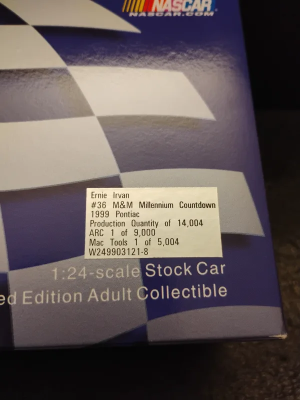 Ernie Irvan #36 M&M Millennium 1999 Pontiac Stock Car image indicator(3)