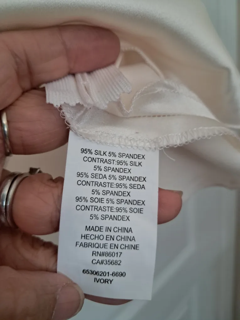 Bebe Ivory Silk Blend Top - Size XS image indicator(5)