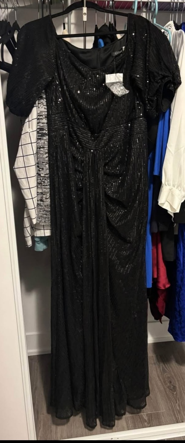 BNWT Black Sequence Evening Party Dress 2XL