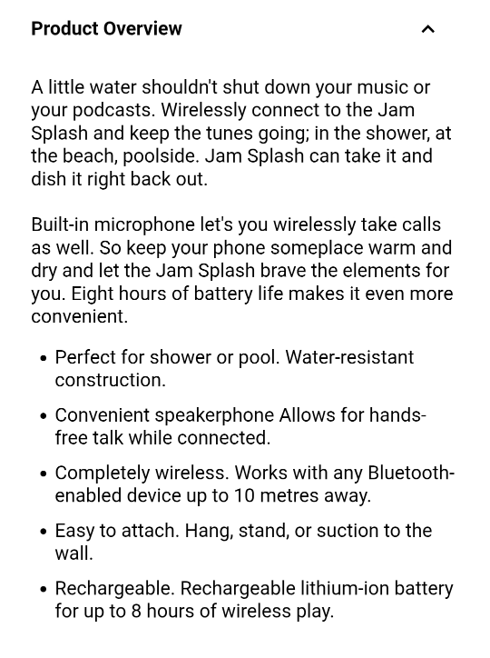 HMDX Jam Splash Shower Bluetooth Speaker - Blue - photo 4