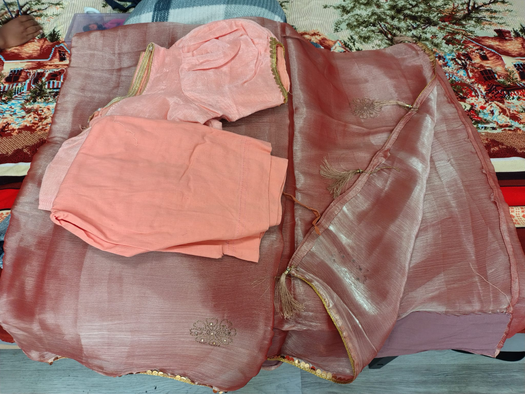 Saree with Blouse & Pants - photo 2