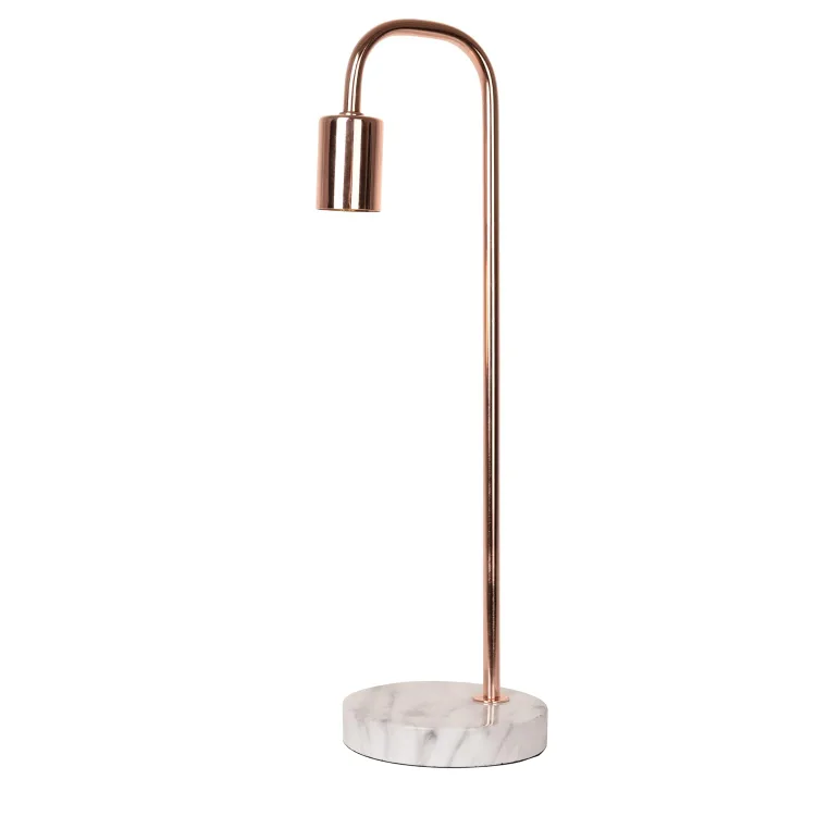 Catalina Rosie 19-Inch Faux Marble Base, Desk Lamp, Rose Gold image indicator(4)