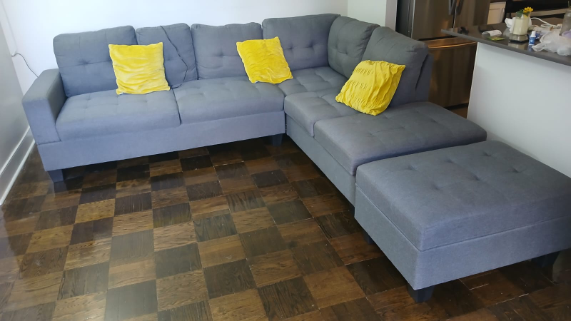 URGENT SALE: Modern Sectional Sofa + FREE Home Office Furniture