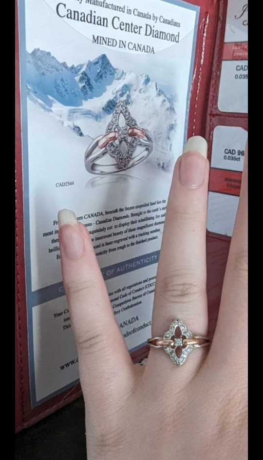 10K Gold Canadian Diamonds engagement ring - photo 2