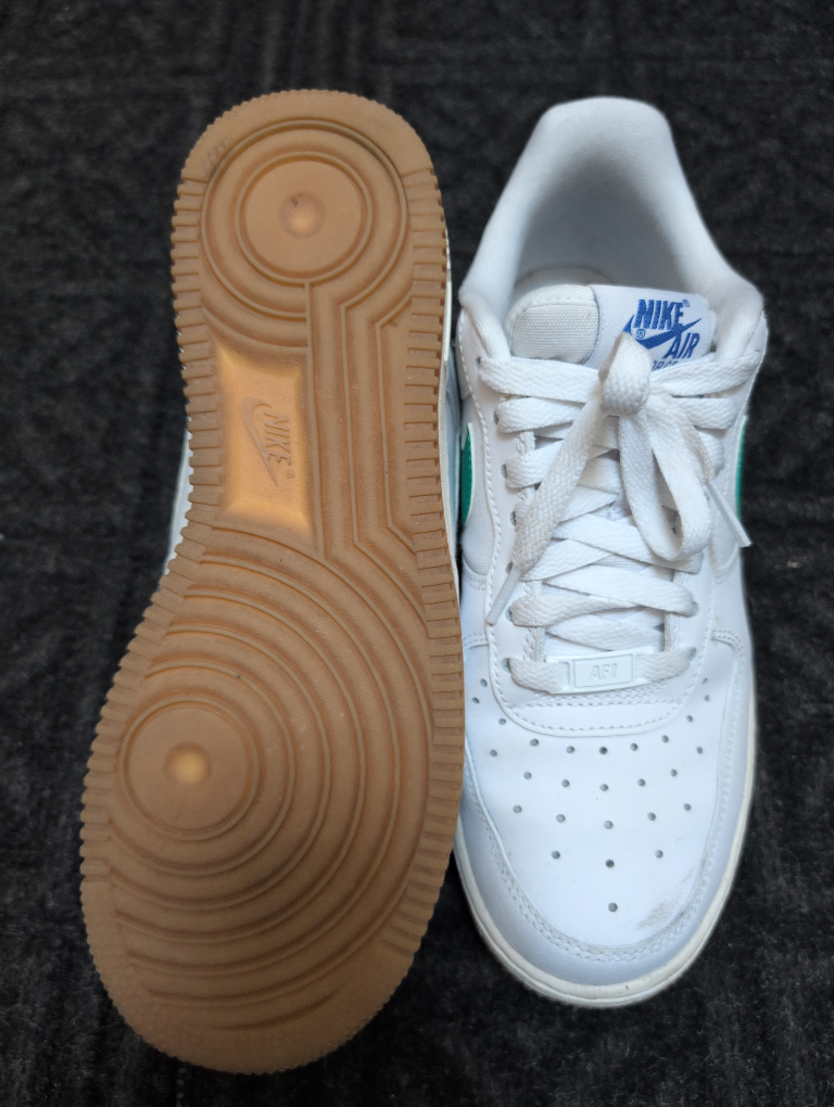 Size 8 - Nike Air Force 1 Low White/Green (ladies)