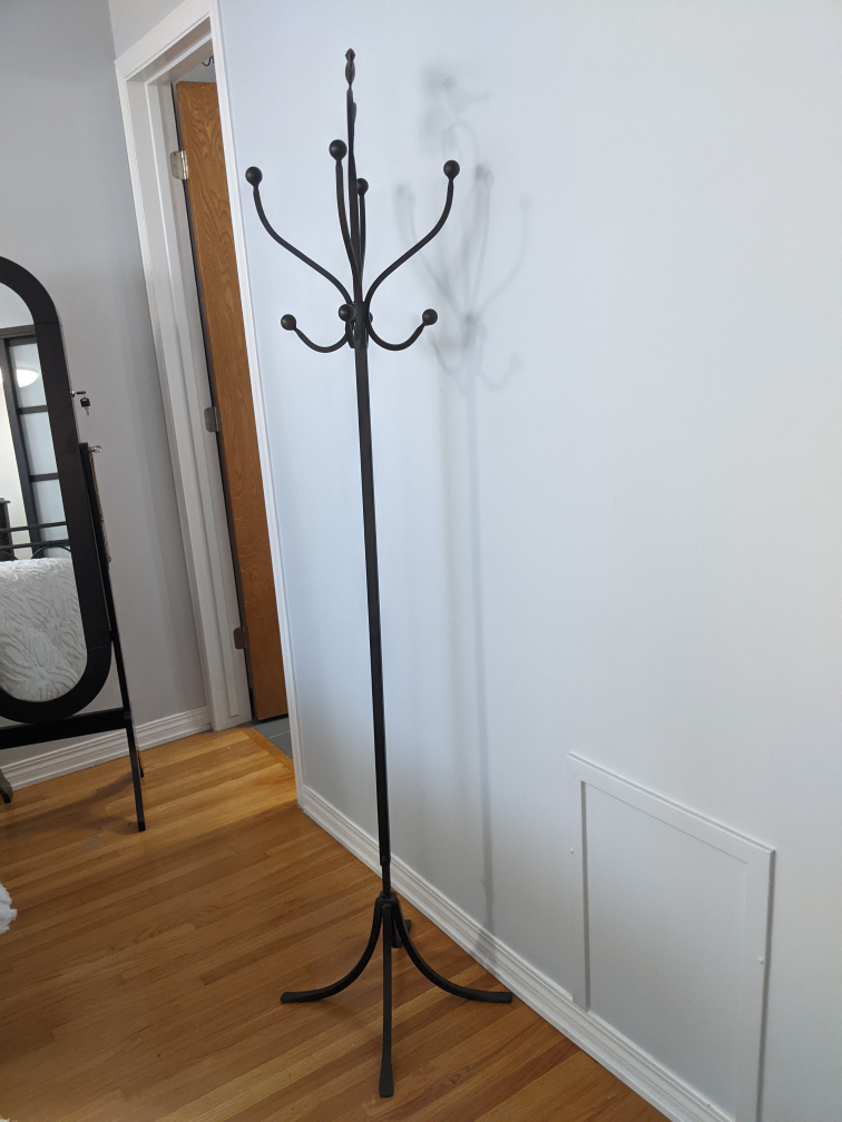 Standing Metal Coat Rack with Bird Detail - photo 3