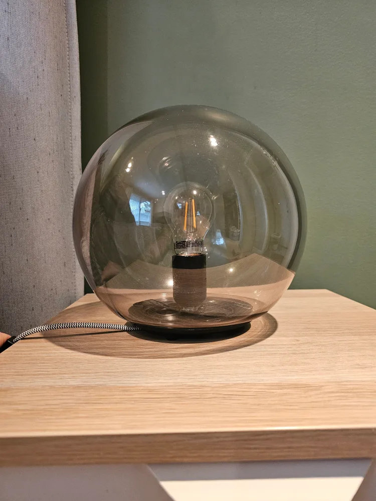 2x Smoked Glass Globe Lamp image indicator(5)