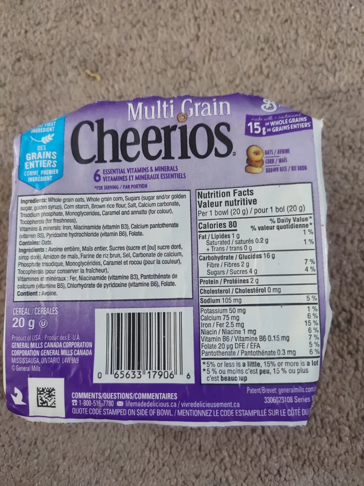 Multi Grain Cheerios Cereal Cup thumbnail