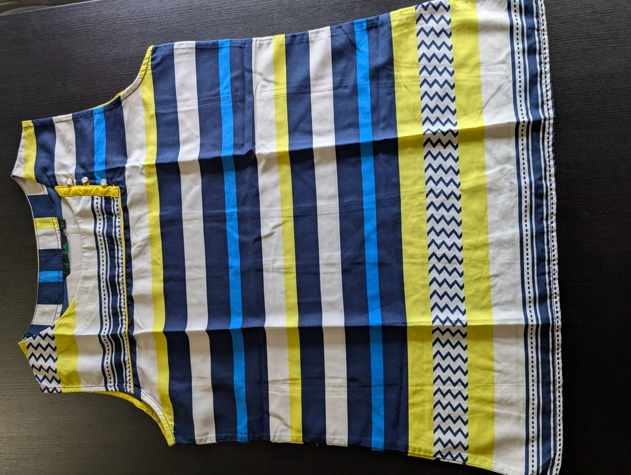 Striped Sleeveless Top - Size 14