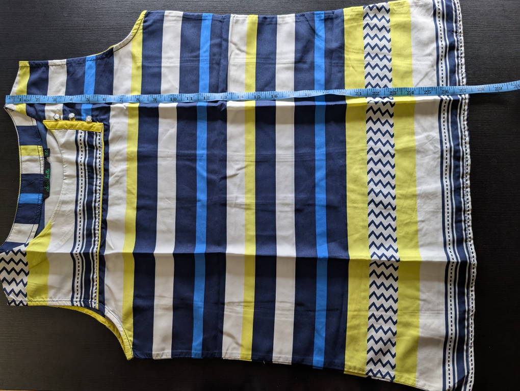 Striped Sleeveless Top - Size 14 - photo 3