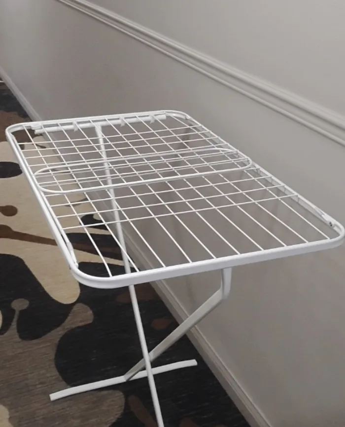 White Folding Clothes Drying Rack thumbnail