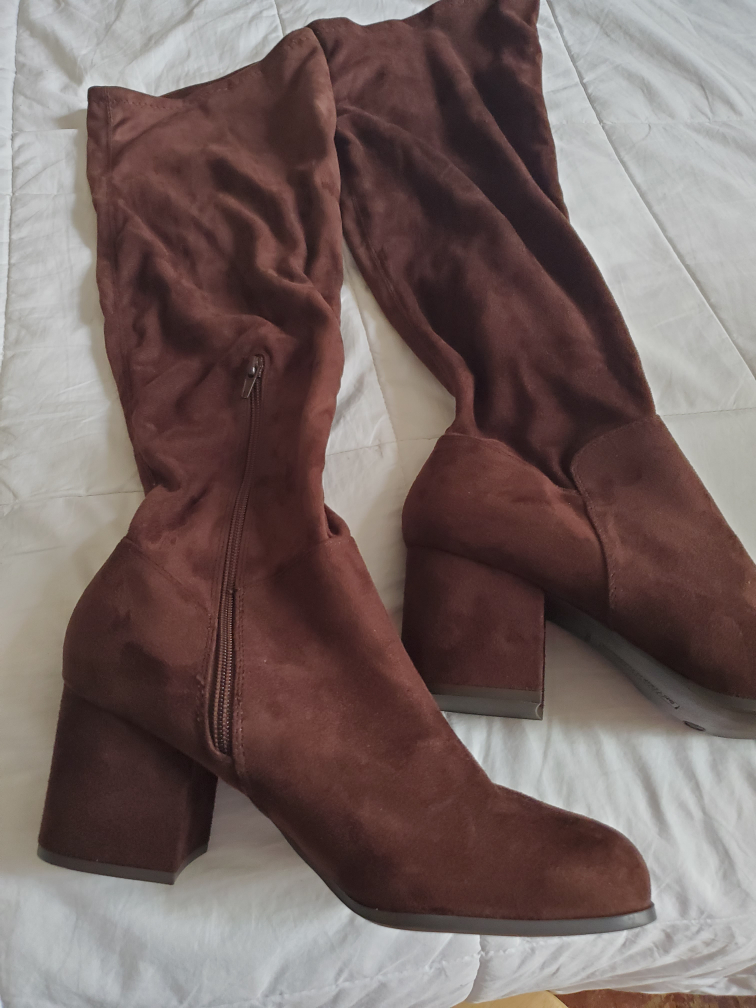 Brown Knee High Boots, Size 10 & 11
