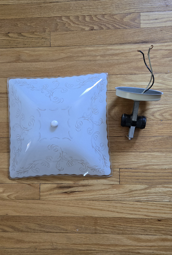 Square Ceiling Light Fixture - White