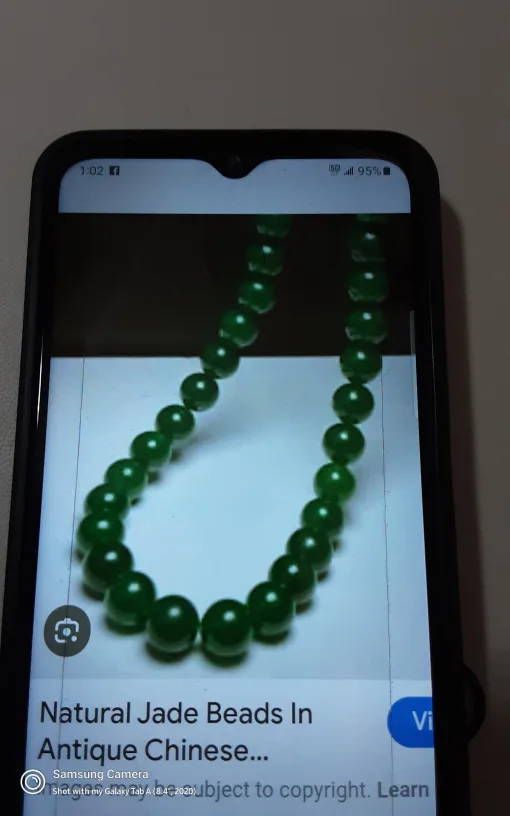 Beaded Necklace , Natural   Green  Amazonit stone image indicator(2)