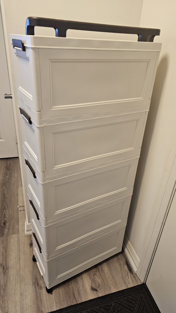 cream color Plastic Storage Cabinet - photo 3