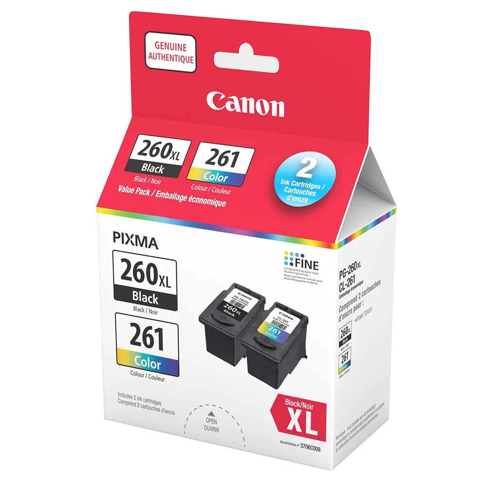 Canon XL printer ink PG-260XL / CL-261 Value Pack