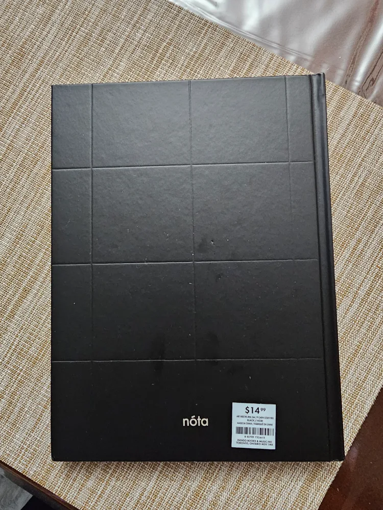 nóta Small Hardcover Window Pane Journal, Black image indicator(2)