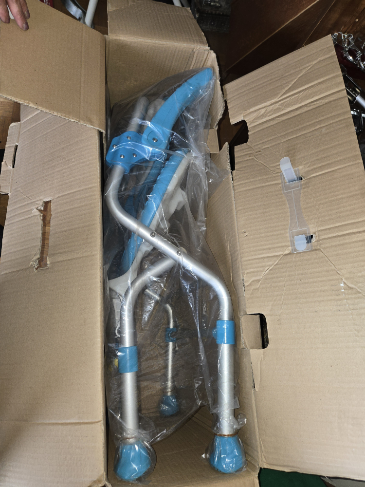 Folding Shower Chair with Armrest - New - photo 3