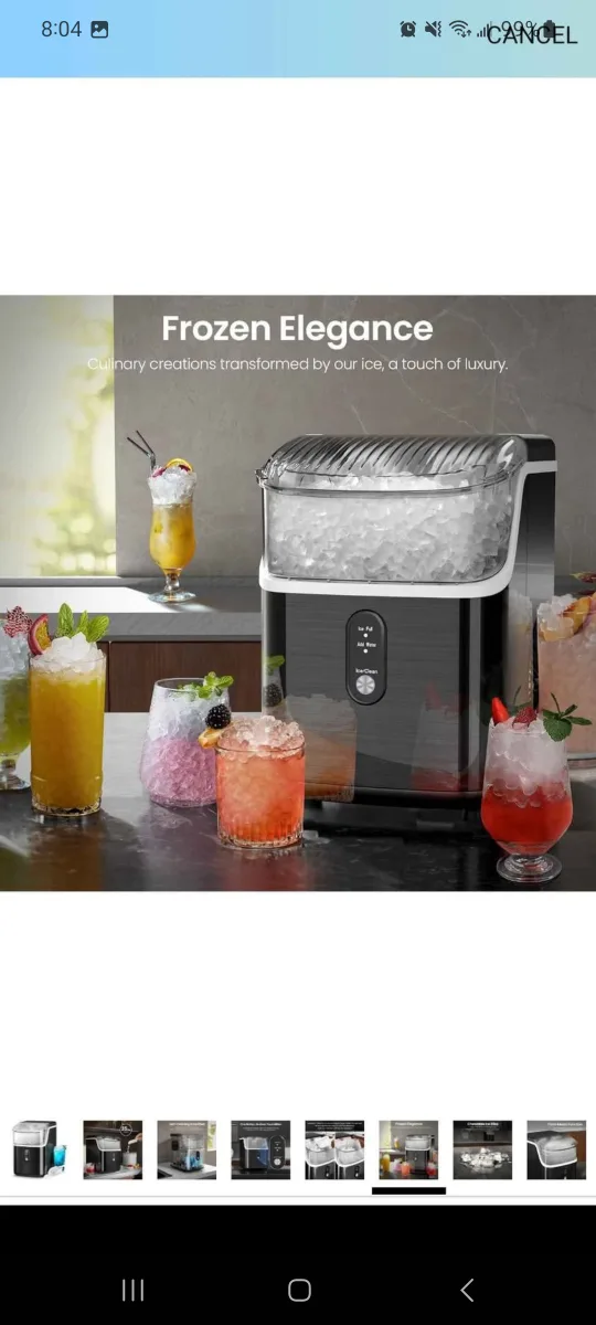 Kismile Nugget Ice Maker - Portable & Self-Cleaning brand new image indicator(3)