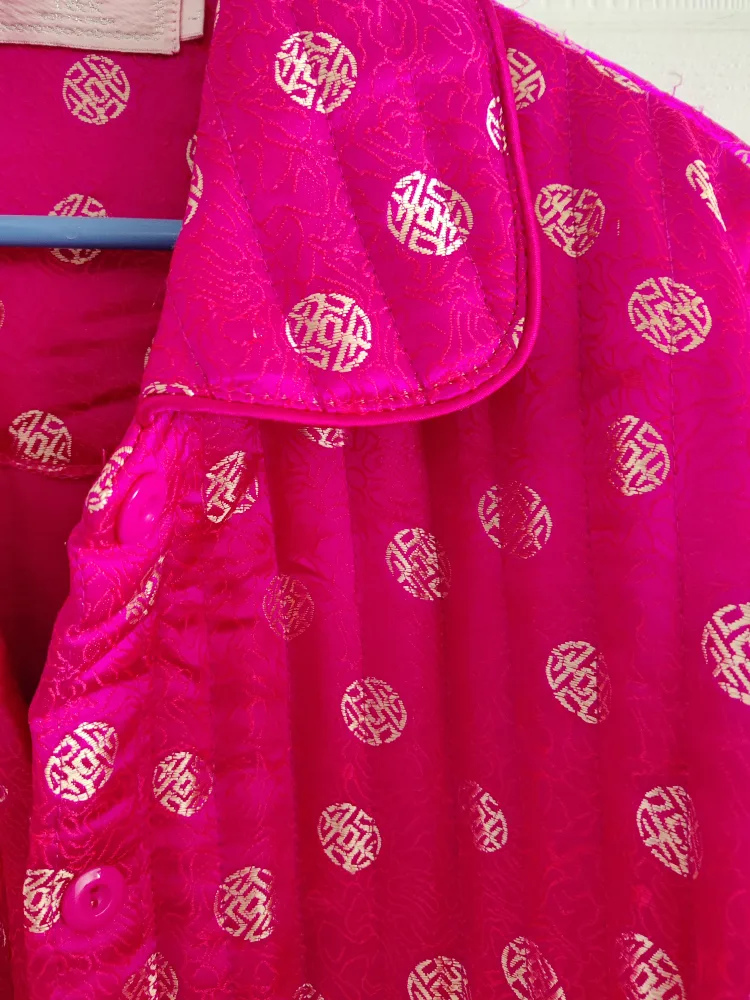 Pink Quilted Night Jacket size M image indicator(2)