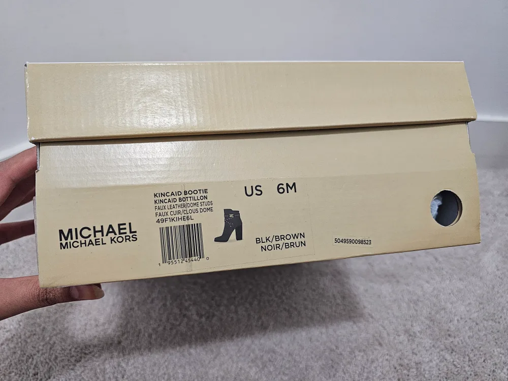 Michael Kors Black Leather Ankle Boots - Size 6M image indicator(7)