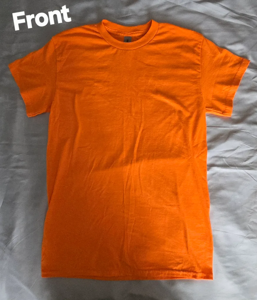 Orange Gildan Heavy Cotton T-Shirt - Size Adult Small thumbnail