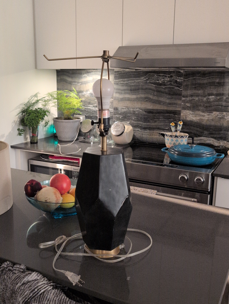West Elm Stone Lamp. - photo 4